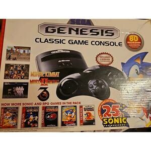 AtGames Sega Genesis Classic Mini Game Console w/ 80 Built-In Games - 2016 Model